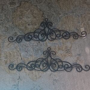 Ornate Black Metal Wall Art Set